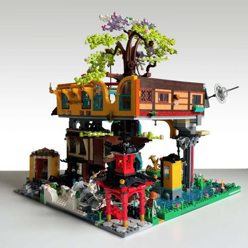 Kreative Baumeister aus 2022 bei der Familien-Challenge in der Runde 2 mit ihrem Kunstwerk "NINJAGO Übernachtung". 