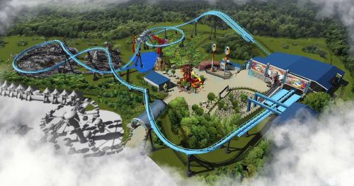 Das Herzstück und absolute Highlight des neuen Themenbereichs LEGO MYTHICA im LEGOLAND Deutschland ist die neue Achterbahn "MAXIMUS - Der Flug des Wächters", ein Wing Coaster inklusive Kopfüberfahrt über dem MYTHICA Portal.